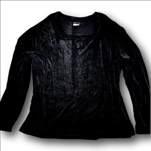 Women's citiknit Black Long Sleeve Tee Plus Size 2X